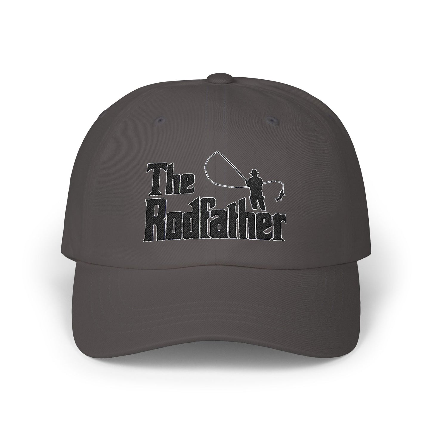 The Rodfather - Fishing Hat, Luxurious Embroidered Classic Adjustable Cap, Unisex Embroidery Baseball Cap, Trucker Hat