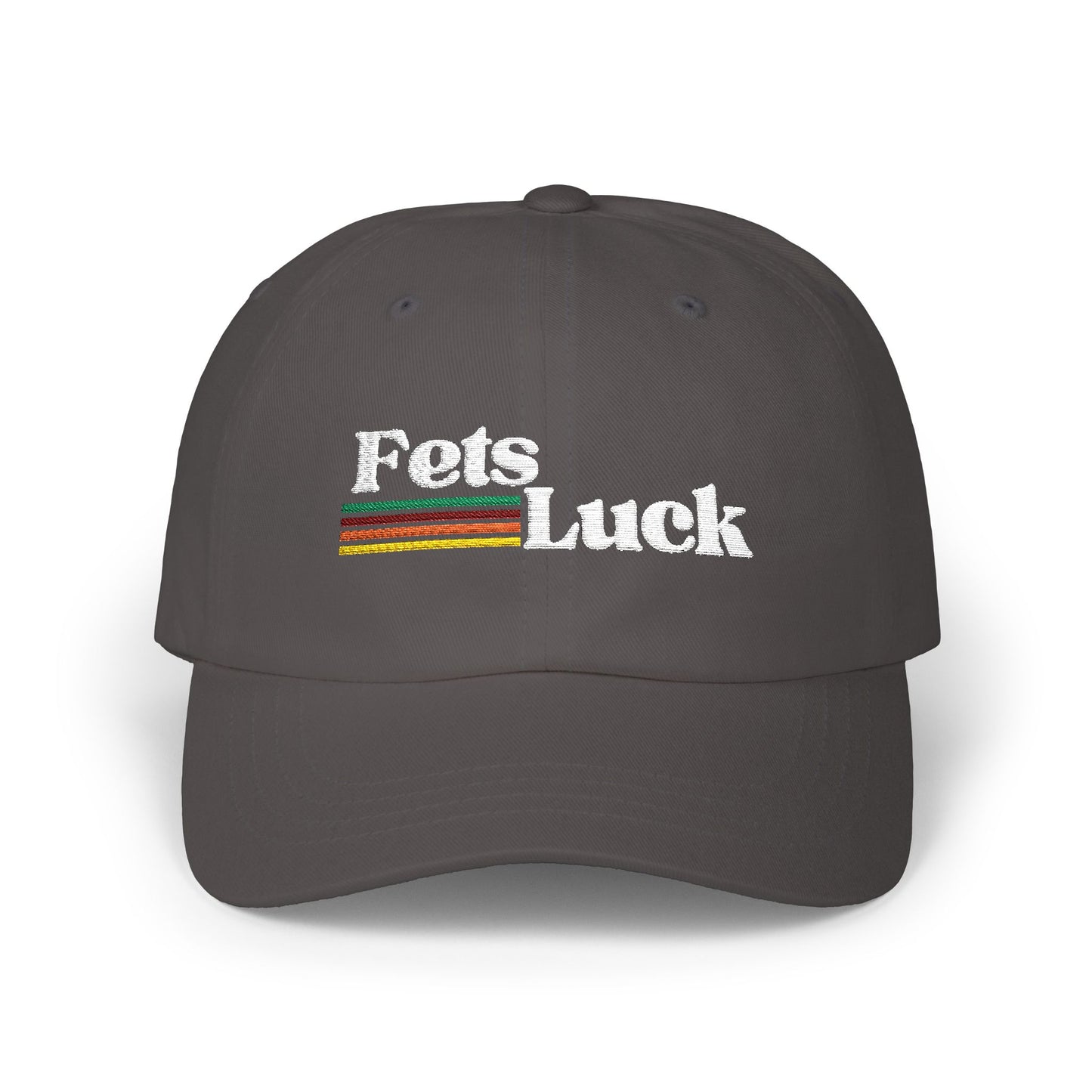 Fets Luck ~ Cute play on "Let's Fuck" - Luxurious Embroidered Classic Adjustable Cap, Casual Unisex Embroidery Baseball Cap, Trucker Hat