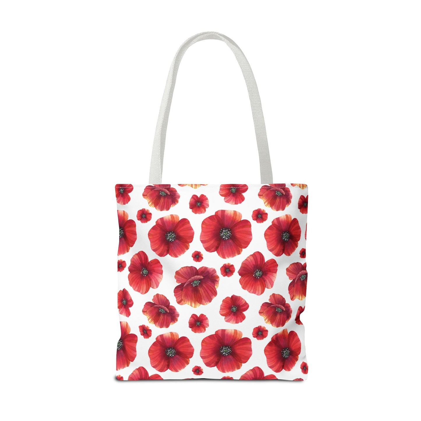 Poppies Floral Tote Bag, Beach Bag, Grocery Bag, Summer Vibe Tote, Market Bag, Reusable Tote Bag, Poppy Flower, Red Poppies