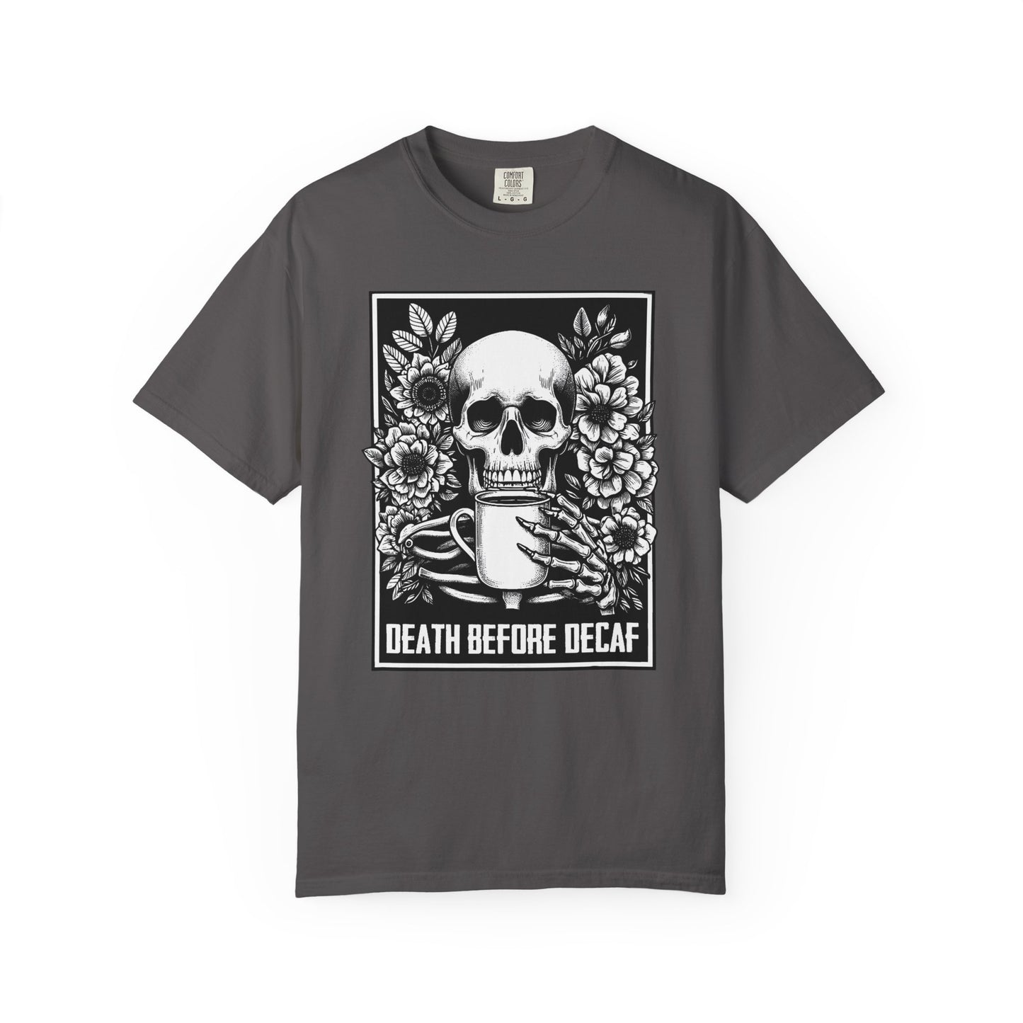 Skull Coffee T-Shirt, Funny Gift for Millennials, Humor Tee for Stress Relief, Casual Everyday Wear, Great Birthday Gift