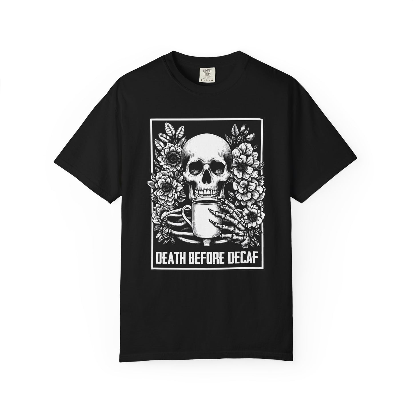 Skull Coffee T-Shirt, Funny Gift for Millennials, Humor Tee for Stress Relief, Casual Everyday Wear, Great Birthday Gift