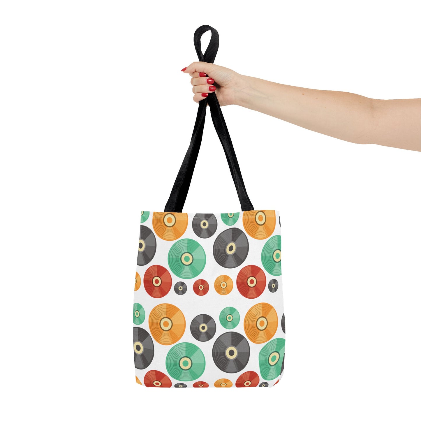 Retro Vintage Abstract Vinyl Records Tote Bag