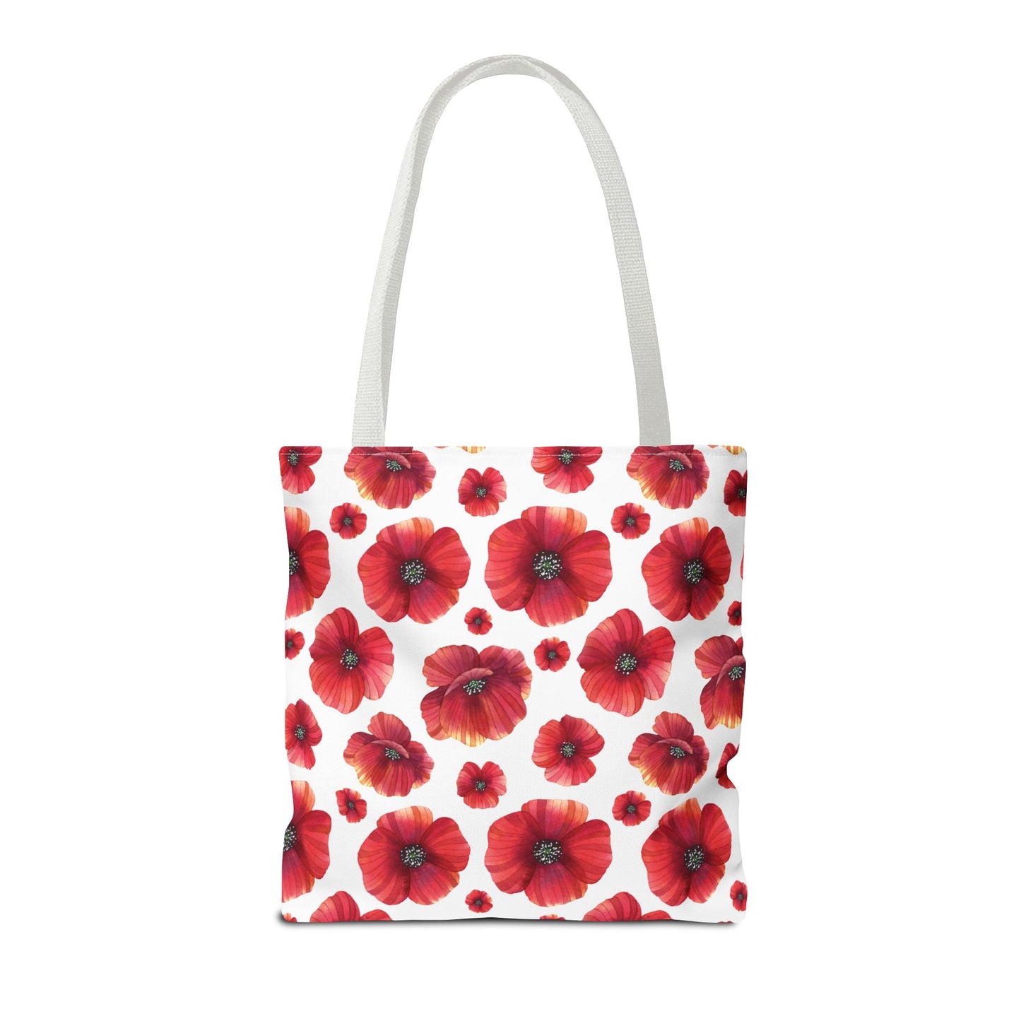 Poppies Floral Tote Bag, Beach Bag, Grocery Bag, Summer Vibe Tote, Market Bag, Reusable Tote Bag, Poppy Flower, Red Poppies