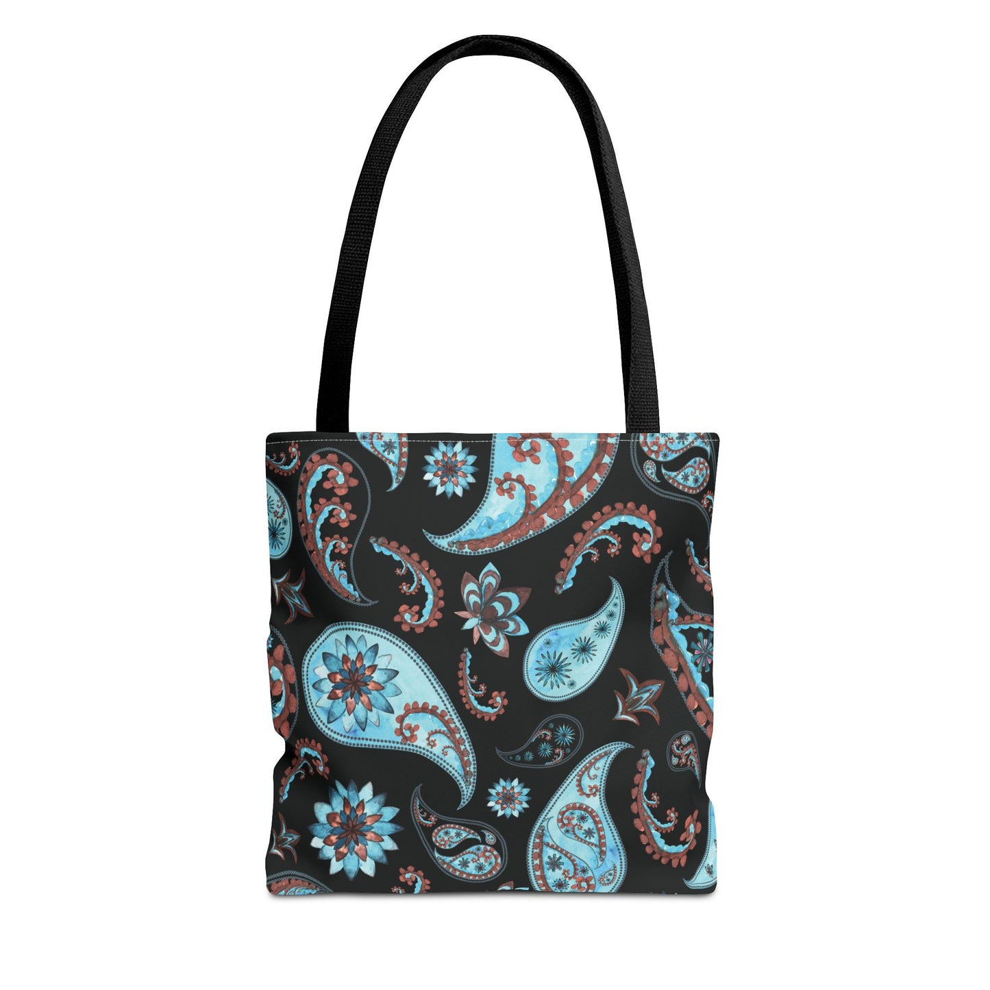 Turquoise Paisley Tote Bag