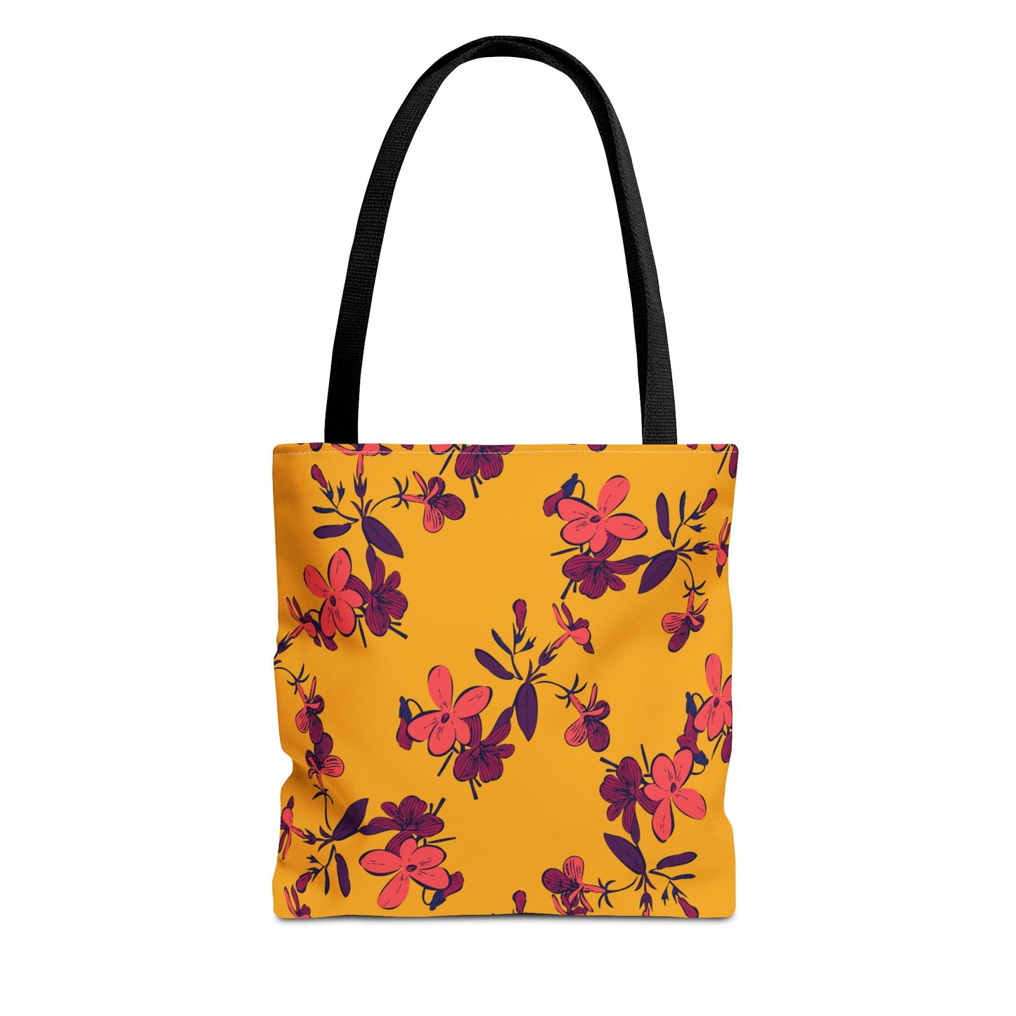Retro Tropical Flowers Floral Tote Bag