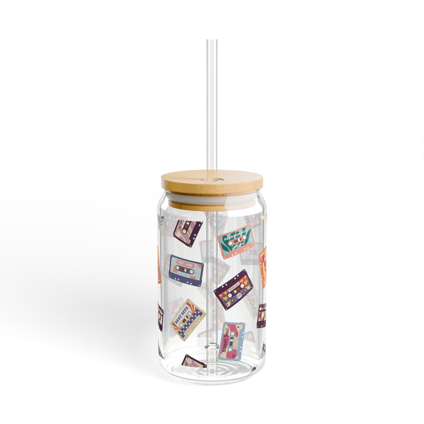 Retro Cassette Tape Sipper Glass
