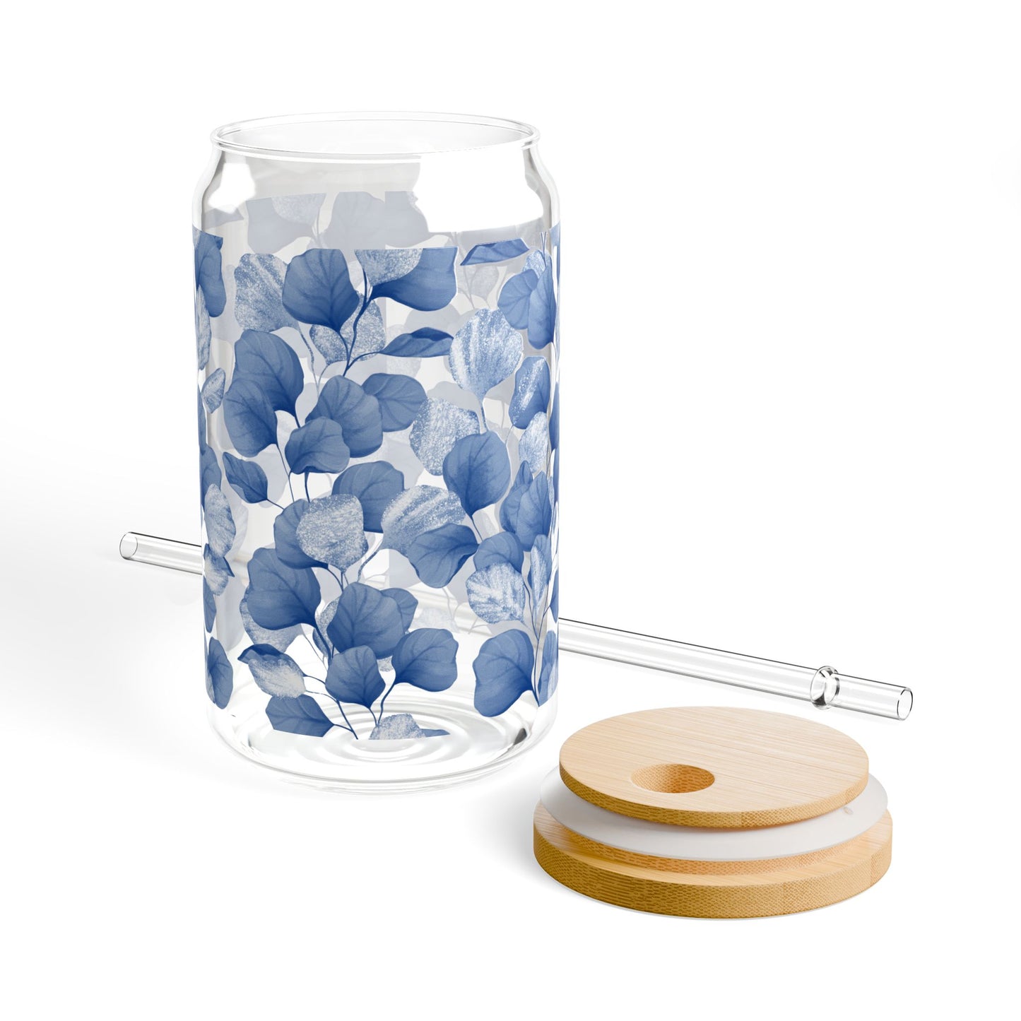 Blue Flower Petals Sipper Glass at Orange Moons