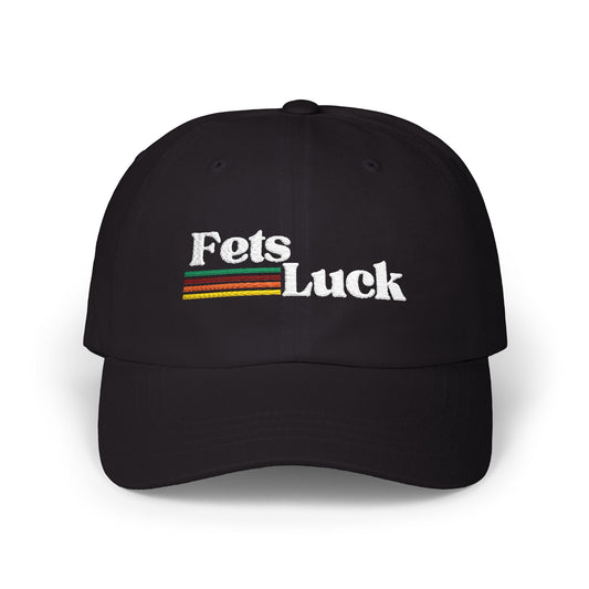 Fets Luck ~ Cute play on "Let's Fuck" - Luxurious Embroidered Classic Adjustable Cap, Casual Unisex Embroidery Baseball Cap, Trucker Hat