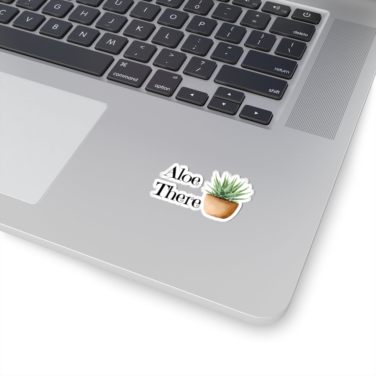 Aloe There Plant Kiss-Cut Stickers, Cute Succulent, Laptop Décor, Nature Lover Gift, Fun Home Decor, Greenery Sticker