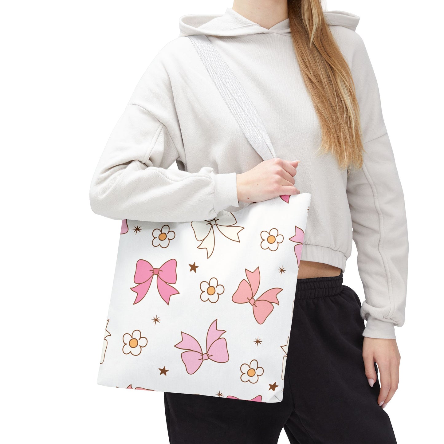 Pink Bows & Hearts Coquette Tote Bag