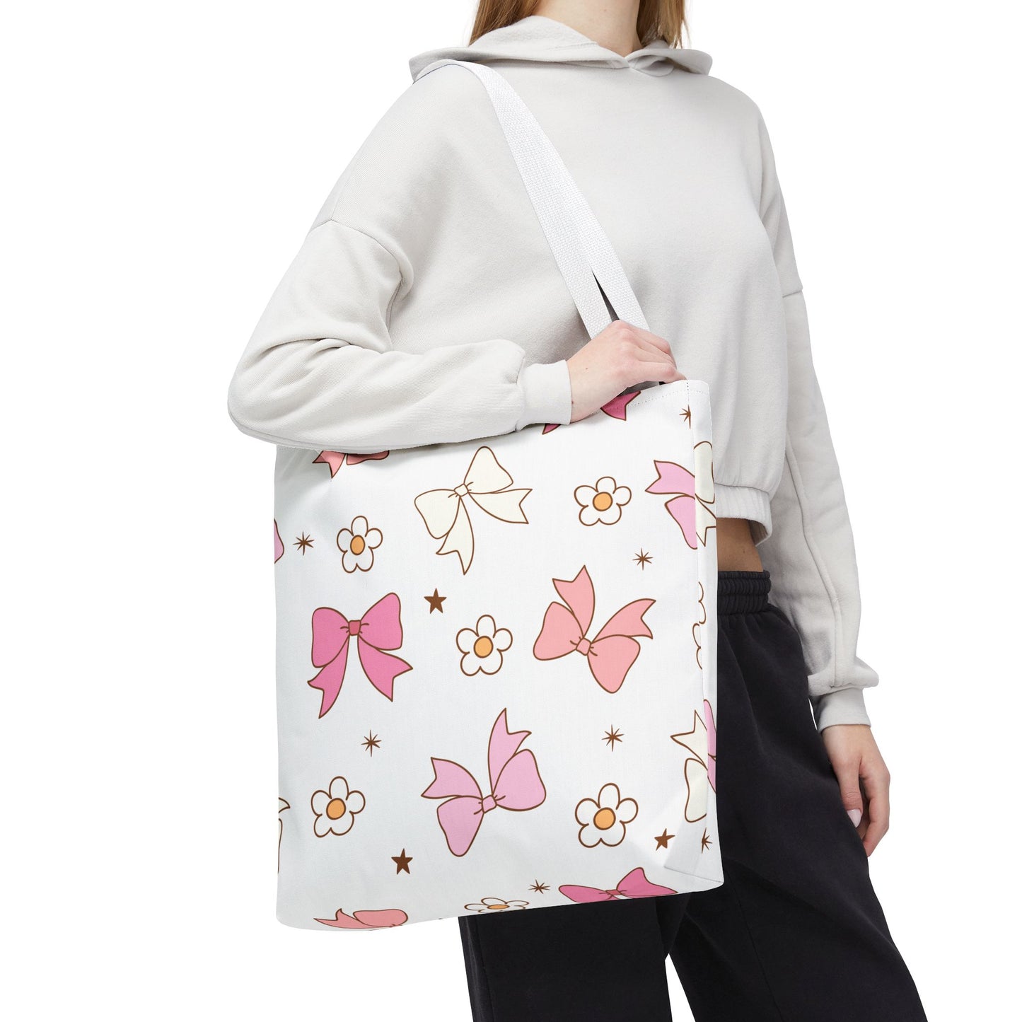 Pink Bows & Hearts Coquette Tote Bag