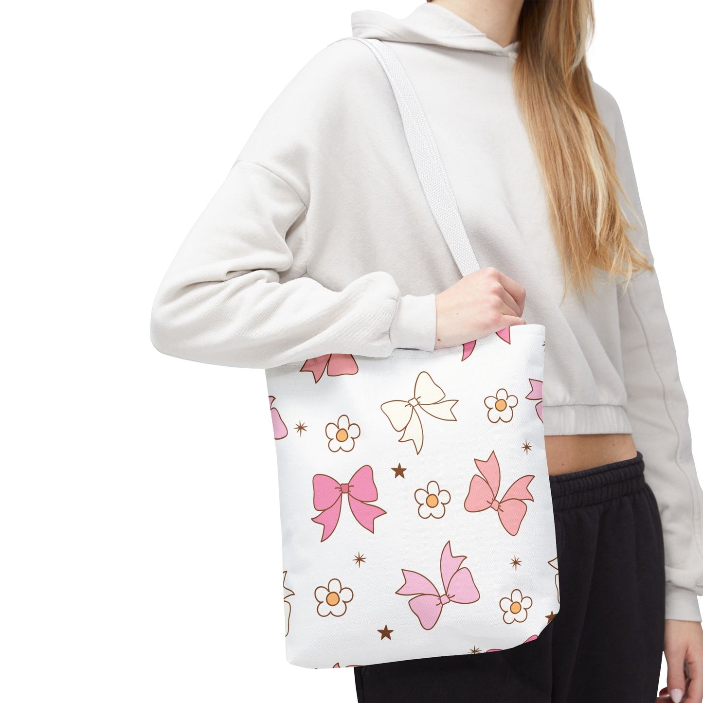 Pink Bows & Hearts Coquette Tote Bag