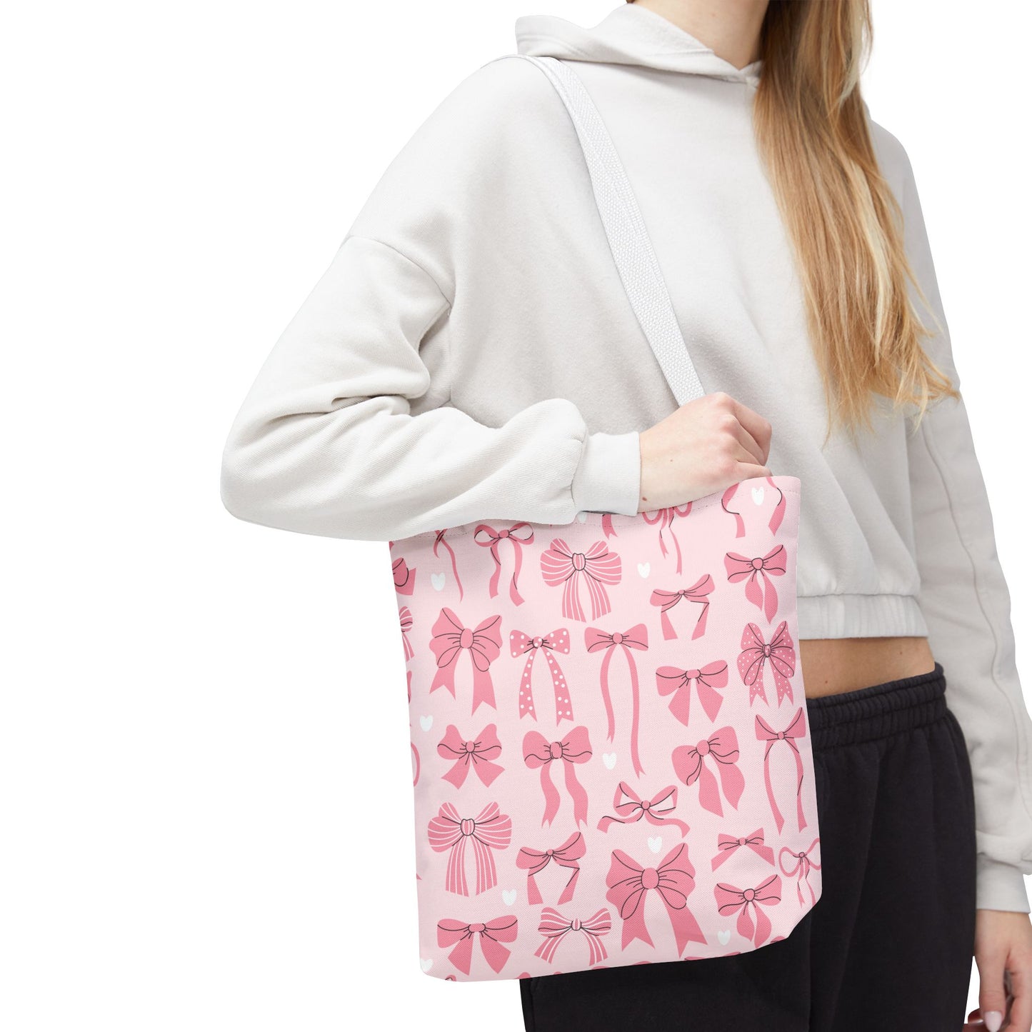 Pink Bows & Hearts Coquette Tote Bag