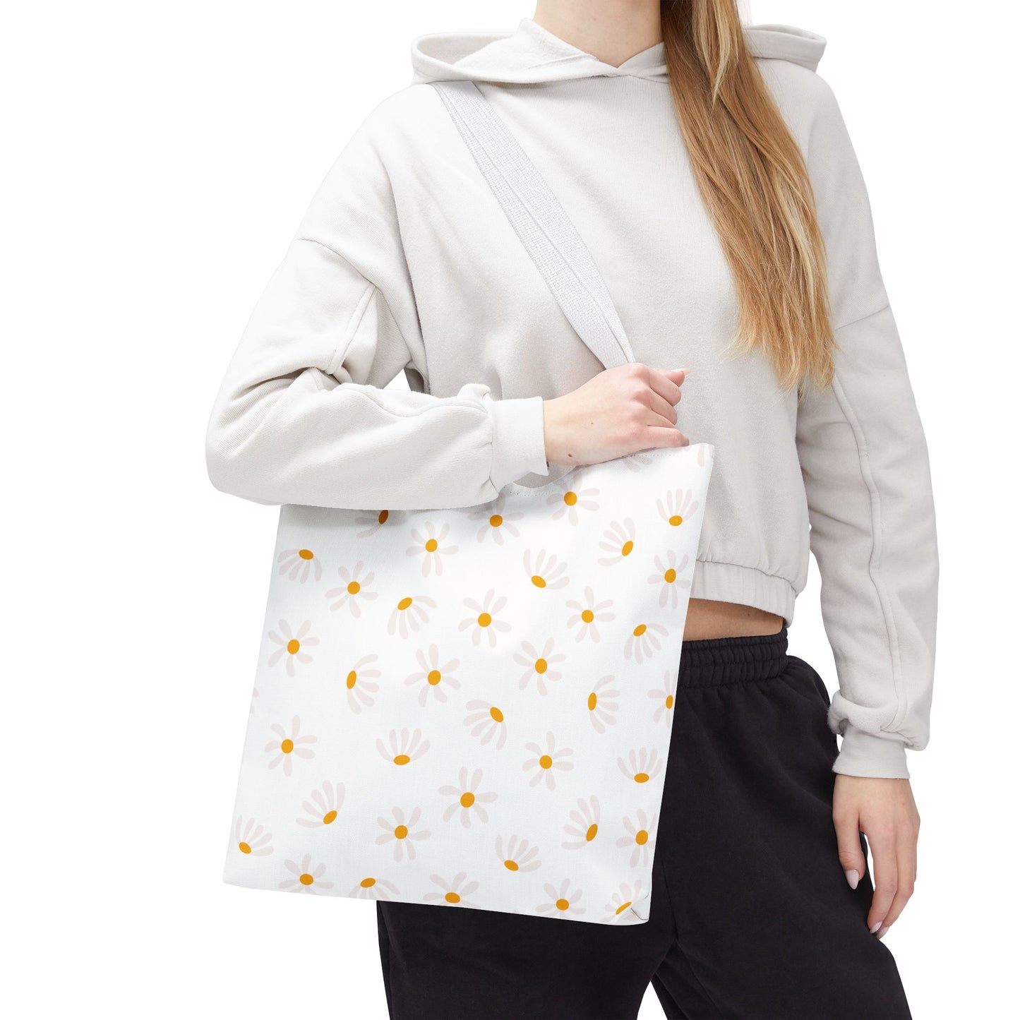 Small Daisy Flower Blossoms Floral Tote