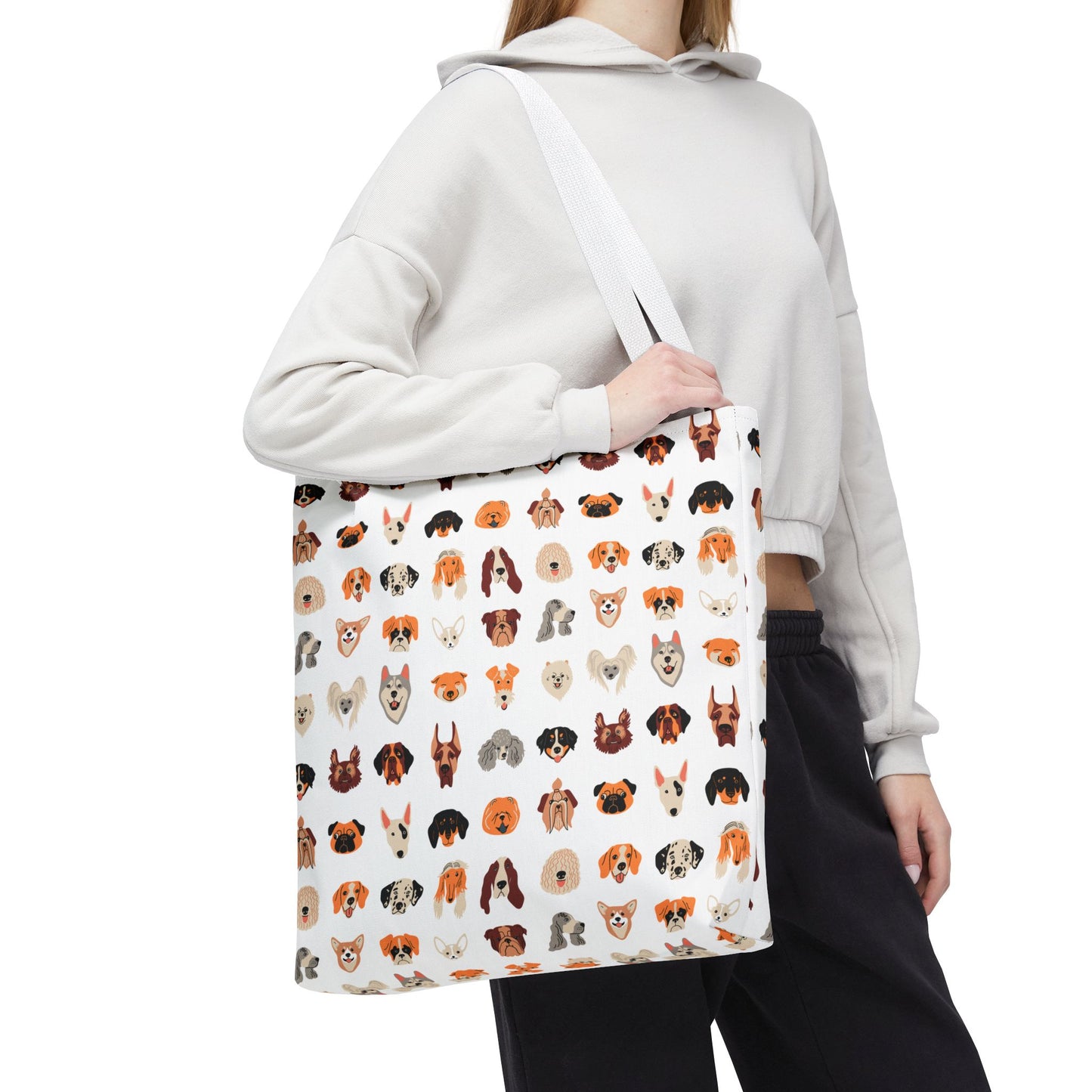 Cartoon Dogs Tote Bag - Cute Canine Lovers Shoulder Bag