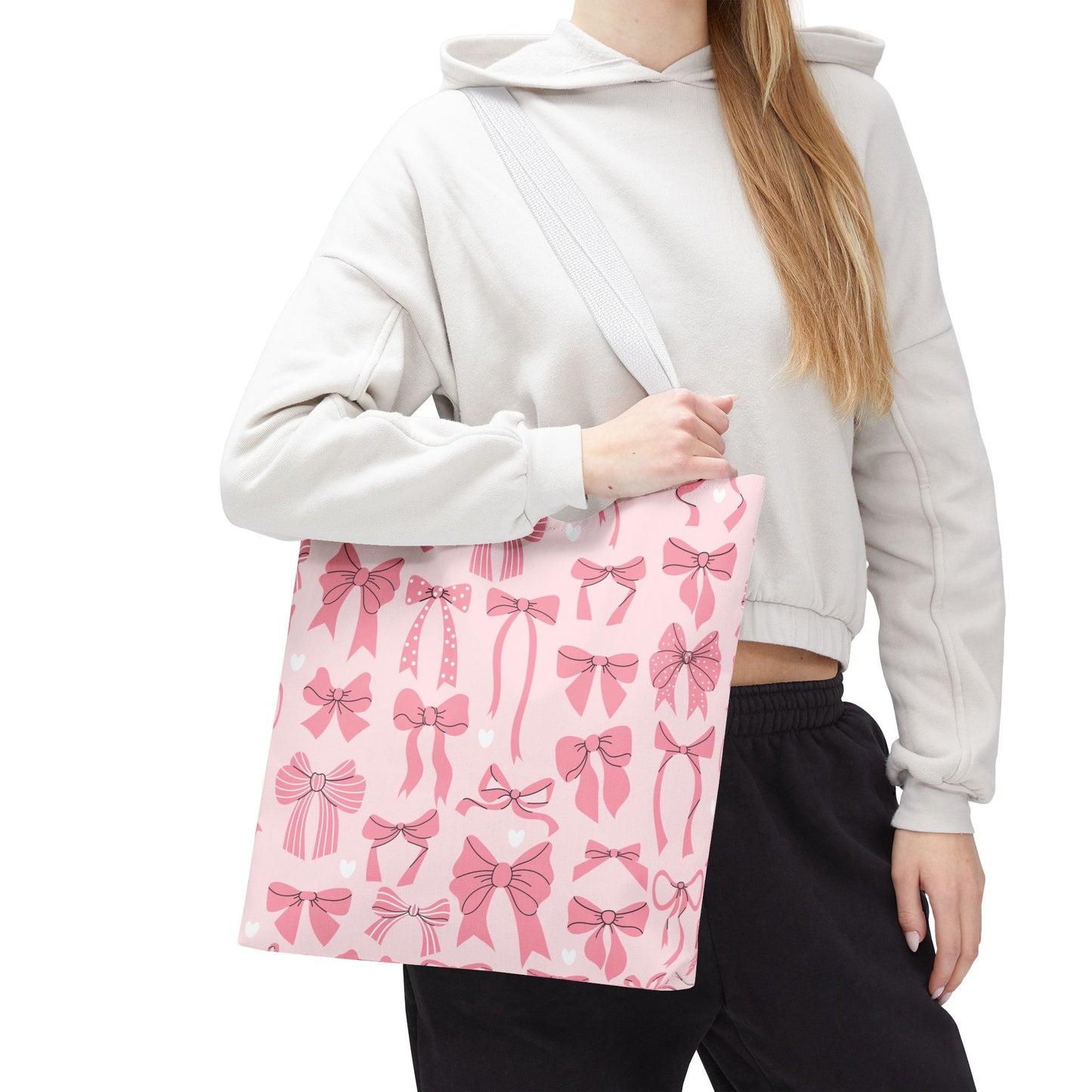 Pink Bows & Hearts Coquette Tote Bag
