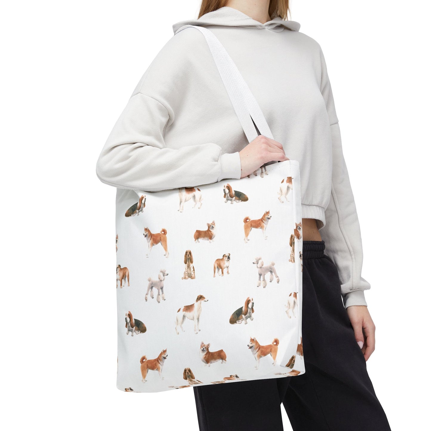 Dog Breeds Tote Bag - Cute Canine Lovers Shoulder Bag