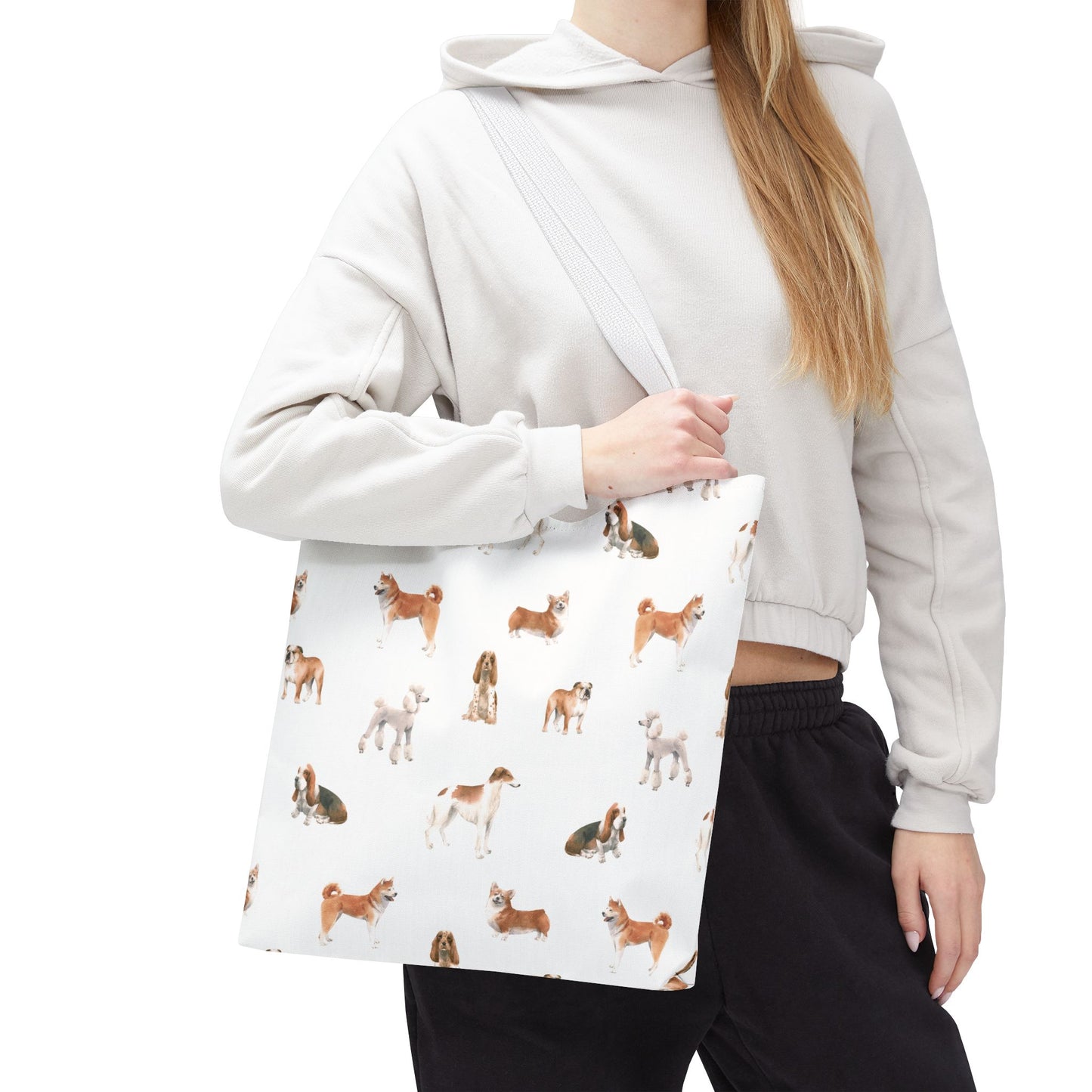 Dog Breeds Tote Bag - Cute Canine Lovers Shoulder Bag