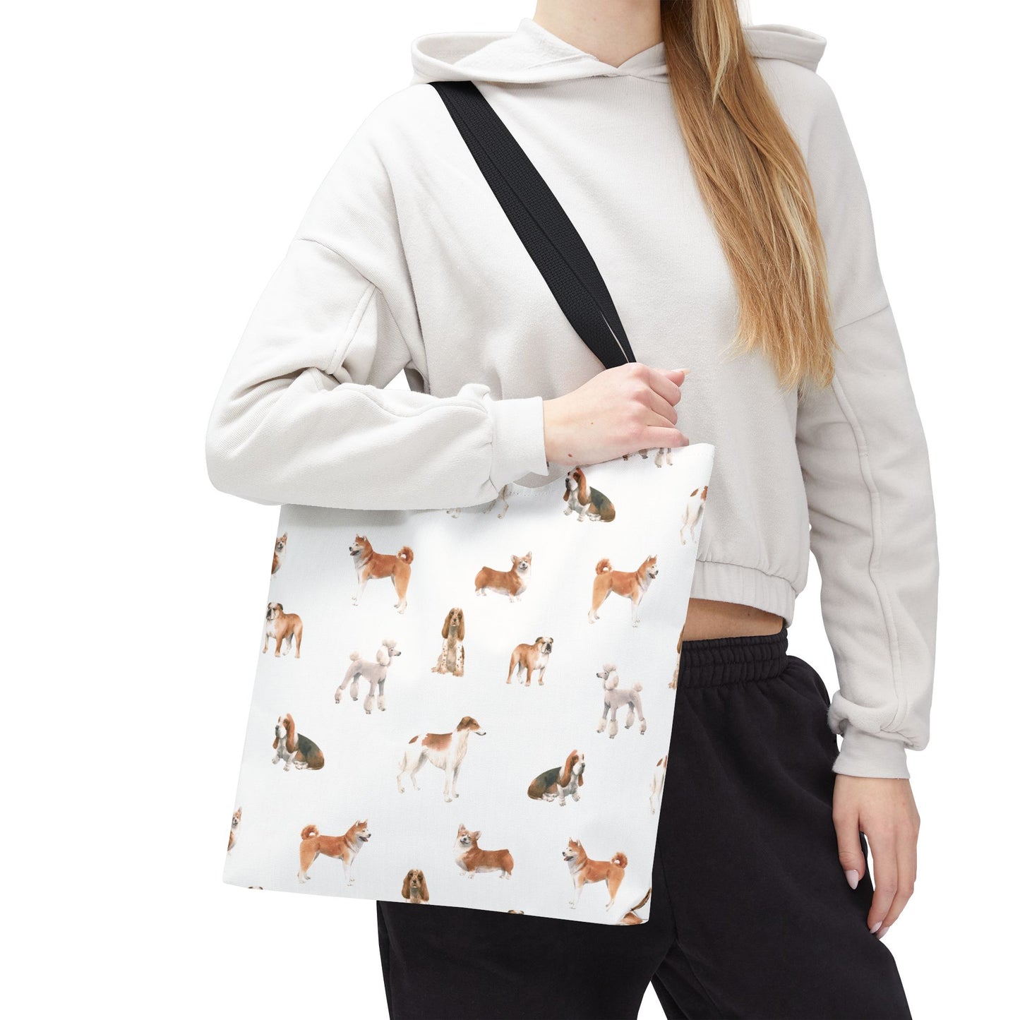 Dog Breeds Tote Bag - Cute Canine Lovers Shoulder Bag