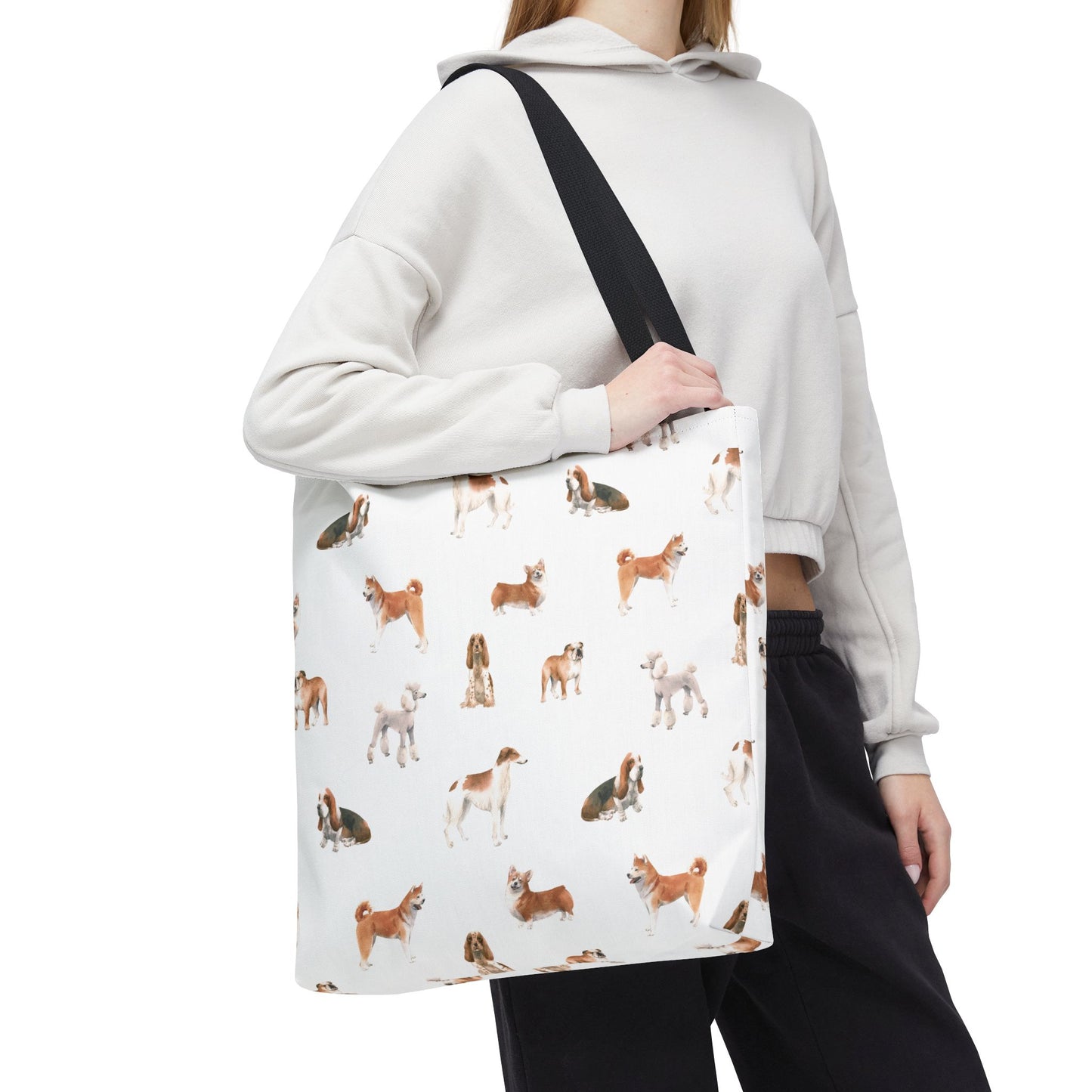 Dog Breeds Tote Bag - Cute Canine Lovers Shoulder Bag