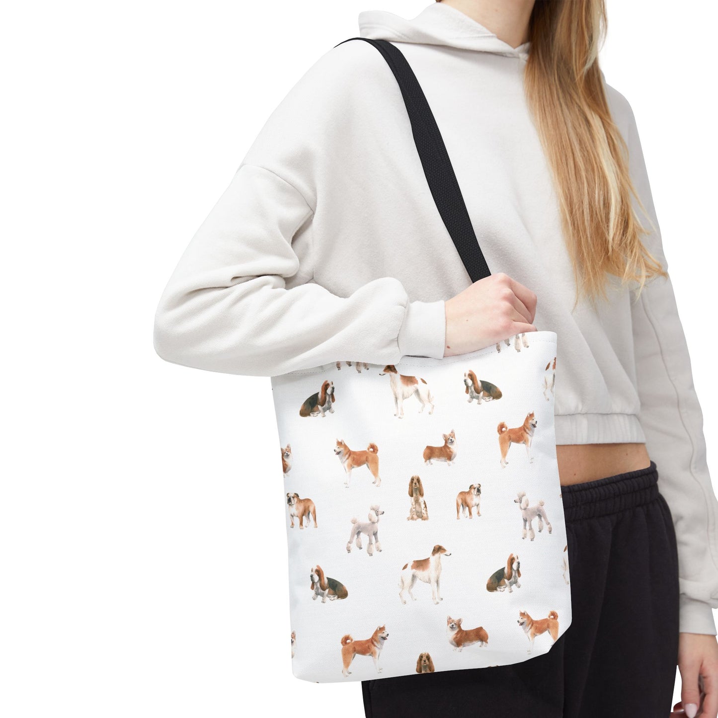 Dog Breeds Tote Bag - Cute Canine Lovers Shoulder Bag