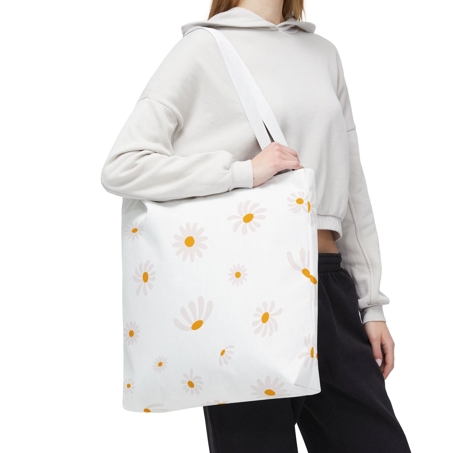 Large Daisy Flower Blossoms Floral Tote Bag