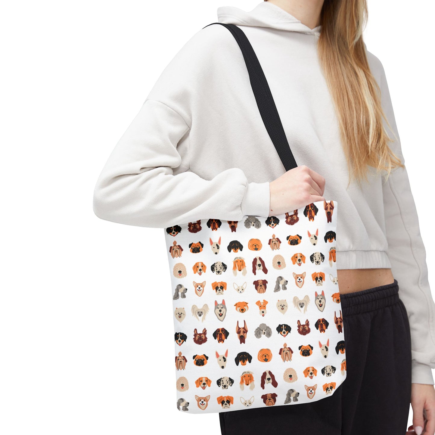 Cartoon Dogs Tote Bag - Cute Canine Lovers Shoulder Bag