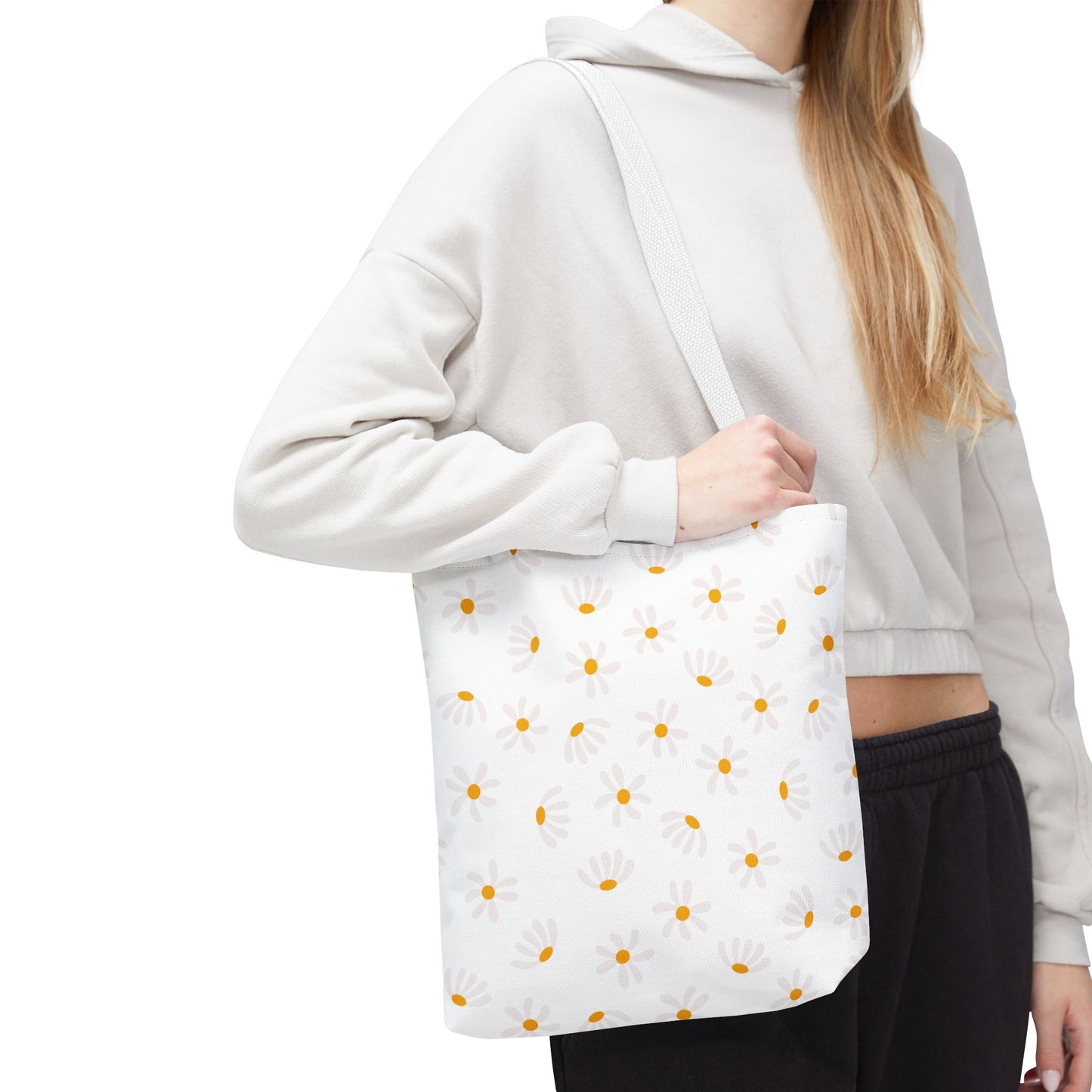 Small Daisy Flower Blossoms Floral Tote
