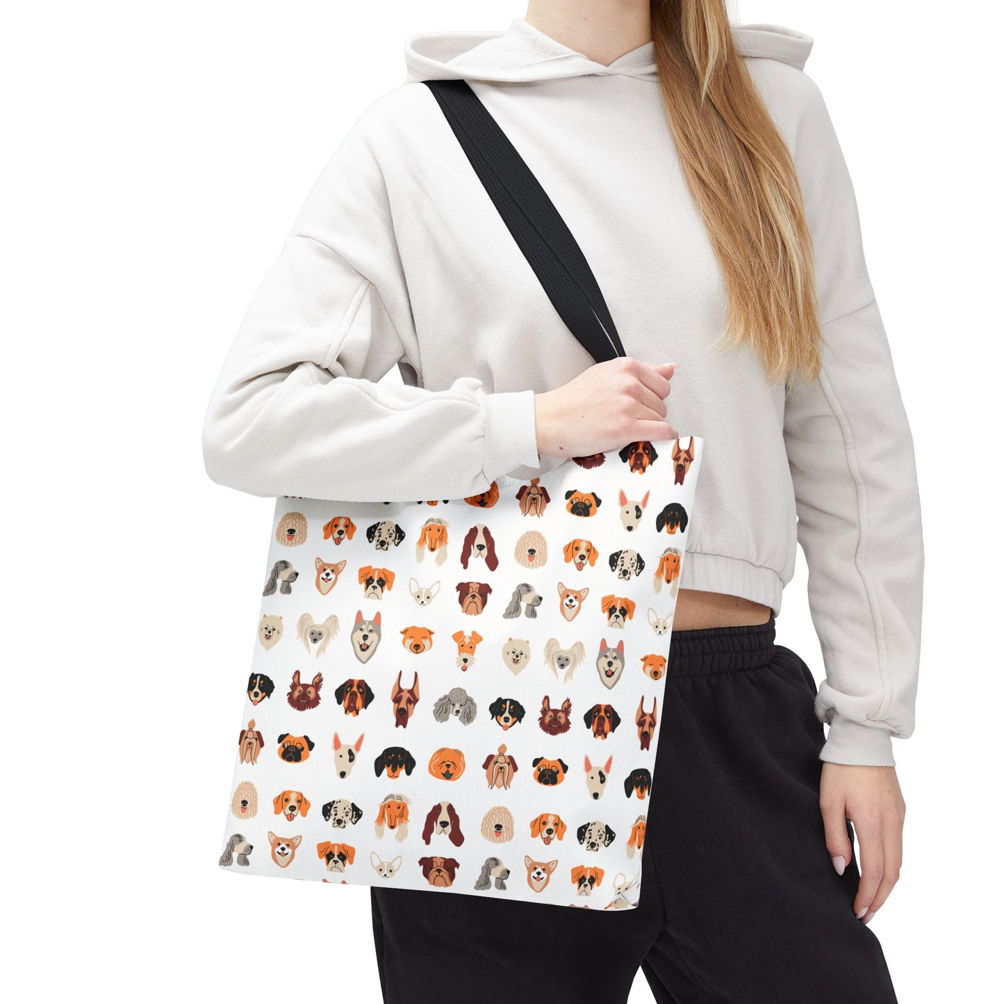 Cartoon Dogs Tote Bag - Cute Canine Lovers Shoulder Bag