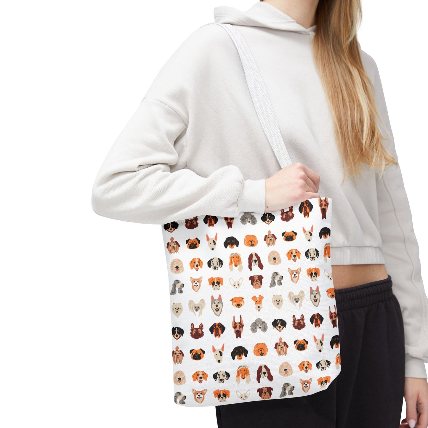 Cartoon Dogs Tote Bag - Cute Canine Lovers Shoulder Bag