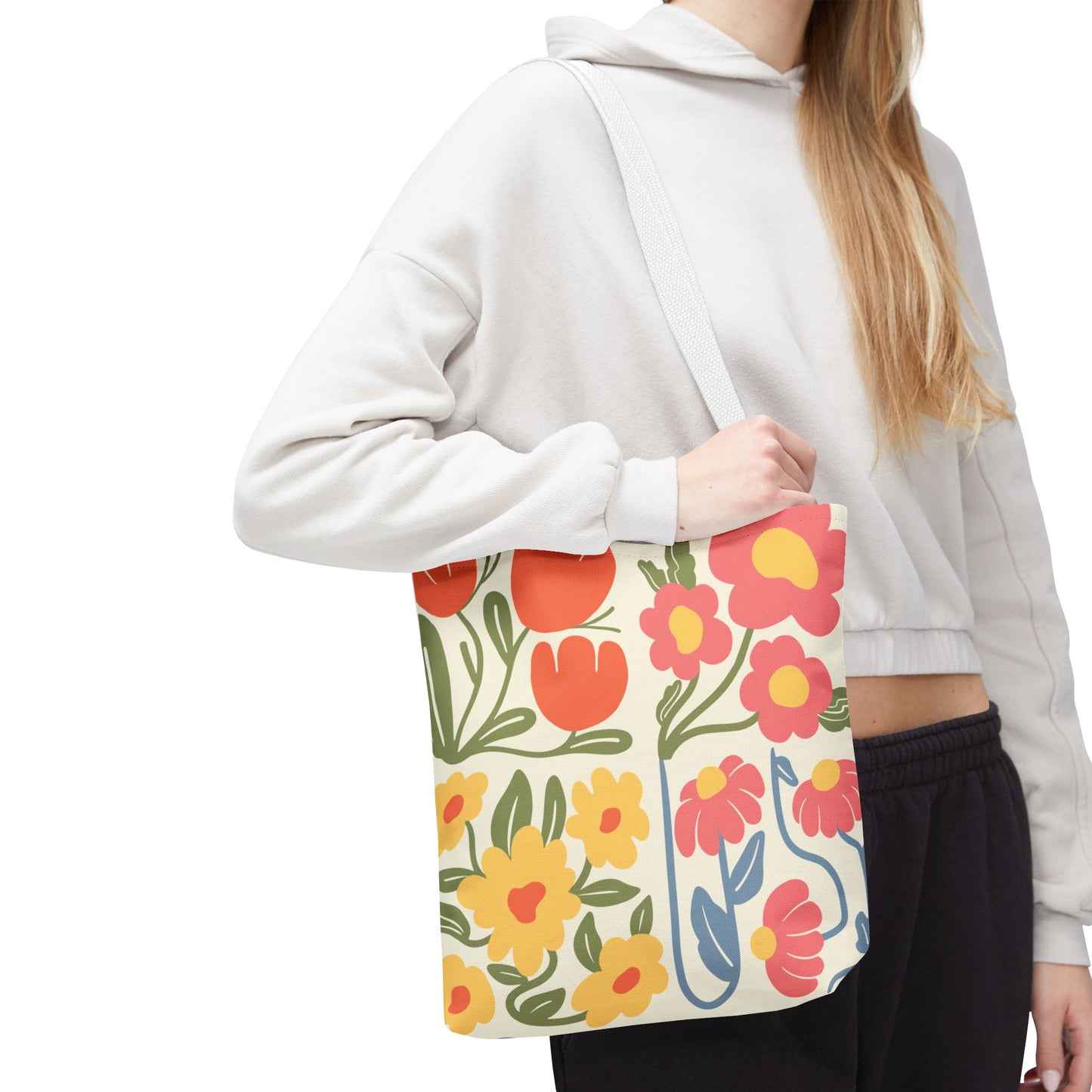Abstract Flower Blossoms Floral Tote Bag