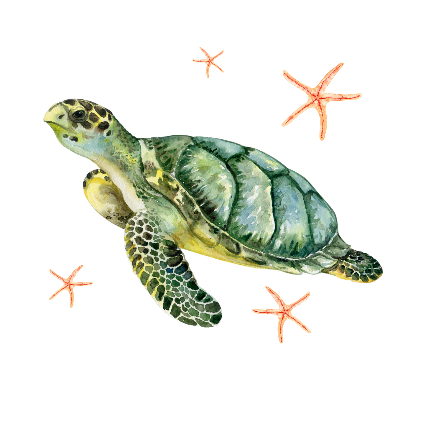 Swimming Turtle Tote Bag