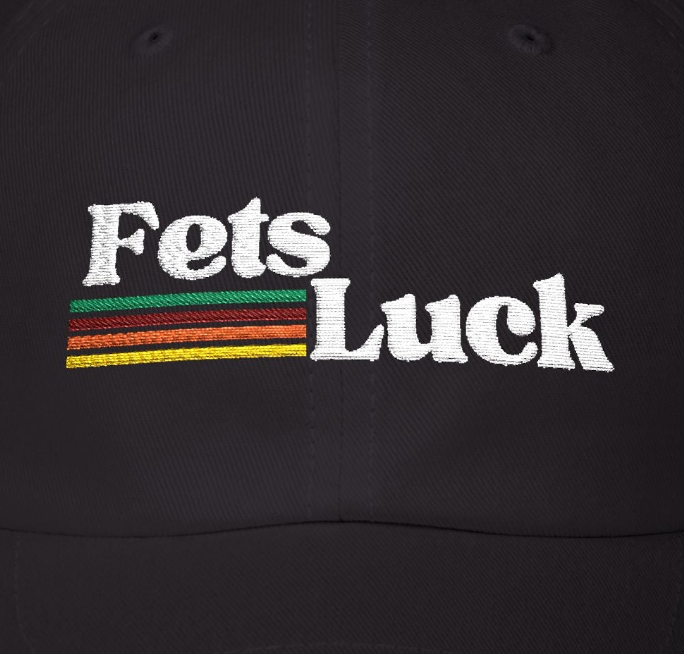 Fets Luck ~ Cute play on "Let's Fuck" - Luxurious Embroidered Classic Adjustable Cap, Casual Unisex Embroidery Baseball Cap, Trucker Hat