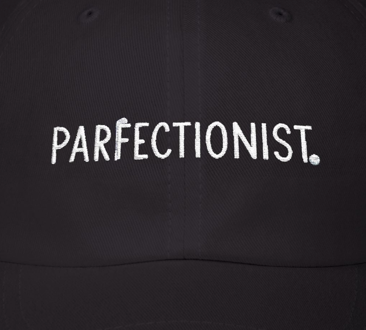 Parfectionist ~ Embroidered Cap Funny Golf Play on Words, Vintage Baseball Cap, Retro Cap Gift, Cool Dad Hat Decor for Men and Women