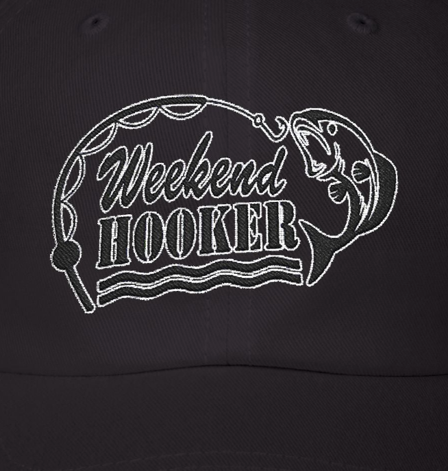 Weekend Hooker - Fishing Hat, Luxurious Embroidered Classic Adjustable Cap, Unisex Embroidery Baseball Cap, Trucker Hat