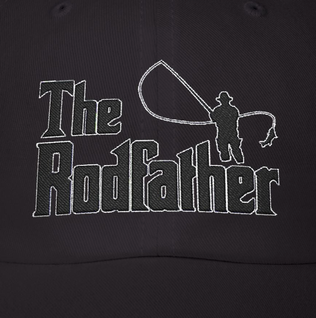 The Rodfather - Fishing Hat, Luxurious Embroidered Classic Adjustable Cap, Unisex Embroidery Baseball Cap, Trucker Hat