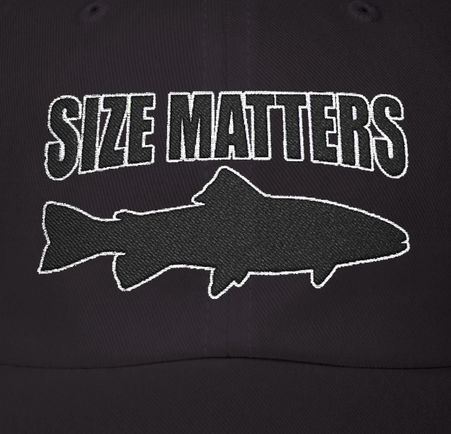 Size Matters - Fishing Hat, Luxurious Embroidered Classic Adjustable Cap, Unisex Embroidery Baseball Cap, Trucker Hat