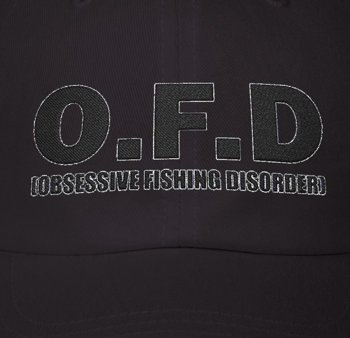 O.F.D. Obsessive Fishing Disorder - Fishing Hat, Luxurious Embroidered Classic Adjustable Cap, Unisex Embroidery Baseball Cap, Trucker Hat