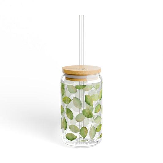 Green Leaves Sipper Glass at Orange Moons