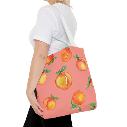 Peach Fruit Tote Bag, Beach Bag, Grocery Bag, Summer Tote, Market Bag, Reusable Tote Bag, Island Vibe, Paradise Sweet Fruit, Peaches