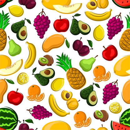 Tropical Fruit Mix Tote Bag