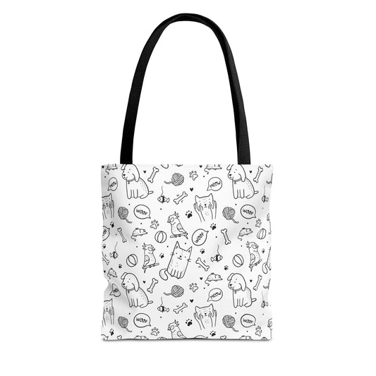 Cartoon Dogs Tote Bag
