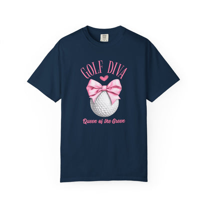 Golf Diva ~ Queen of the Green Girl Women's Golf T-shirt Tee