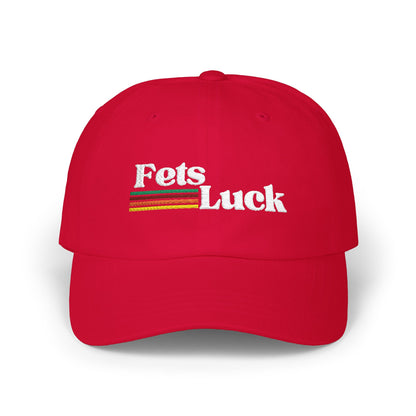 Fets Luck ~ Cute play on "Let's Fuck" - Luxurious Embroidered Classic Adjustable Cap, Casual Unisex Embroidery Baseball Cap, Trucker Hat