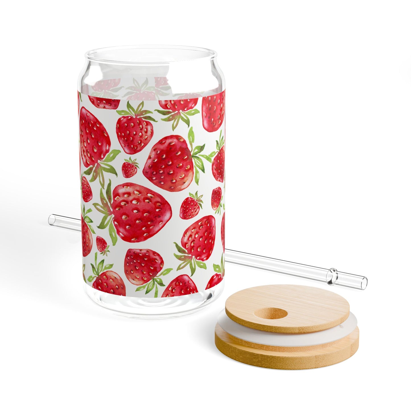 Strawberries Sipper Glass at Orange Moon