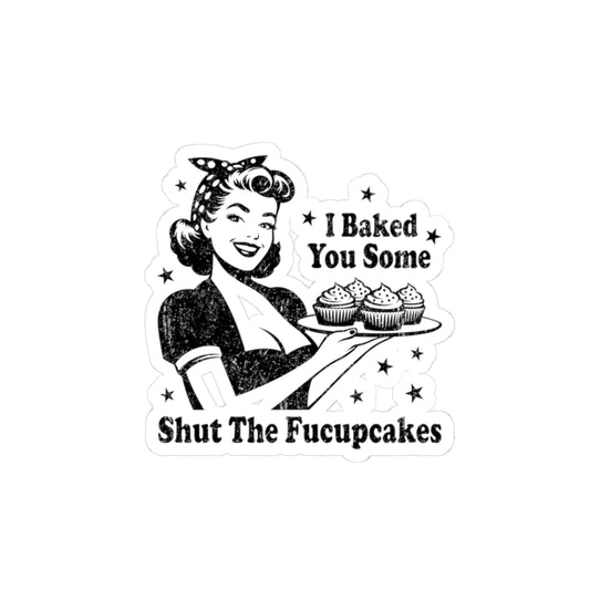 Vintage Retro Housewife Sarcasm Funny Kiss-Cut Stickers, Decals, Laptop Decals, Planner Stickers, Scrapbook Stickers, Journal Stickers
