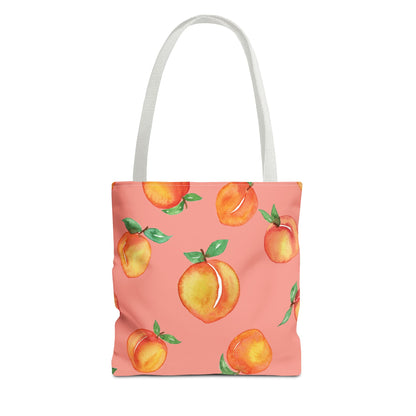 Peach Fruit Print all over print tote bag available at Orange Moons