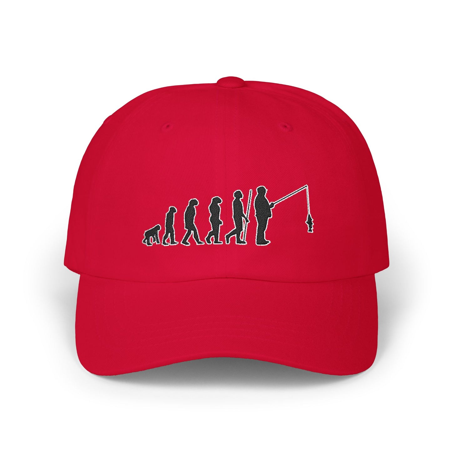 Fishing Evolution - Fishing Hat, Luxurious Embroidered Classic Adjustable Cap, Unisex Embroidery Baseball Cap, Trucker Hat