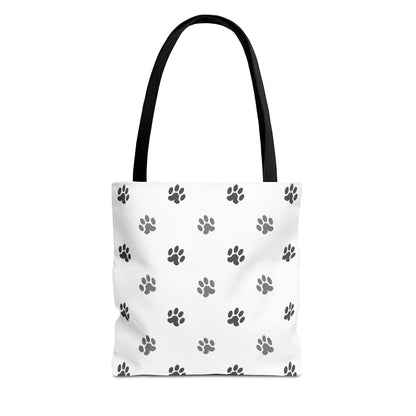 Paw Print all over print tote for animal lovers available at Orange Moons