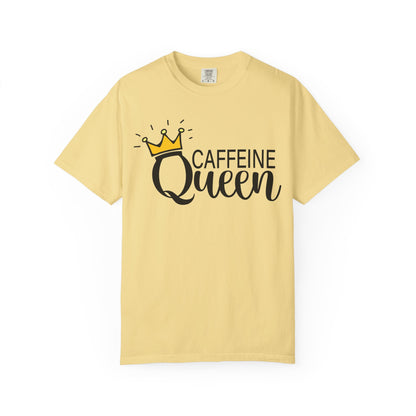 Caffeine Queen Funny T-Shirt for Coffee Lovers, Funny Gift for Millennials, Humor Tee for Stress Relief, Casual Everyday Wear, Birthday Gift